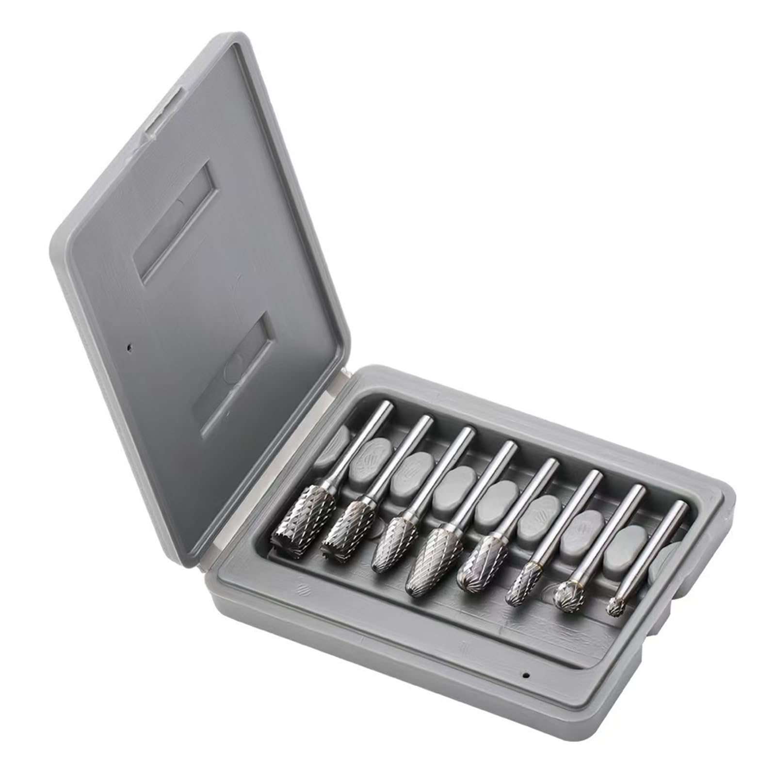 8pcs/set 1/4 Inch 6mm Shank Carbide Burr Bits Rotary Files CNC Engraving Tool Set For Power Tool