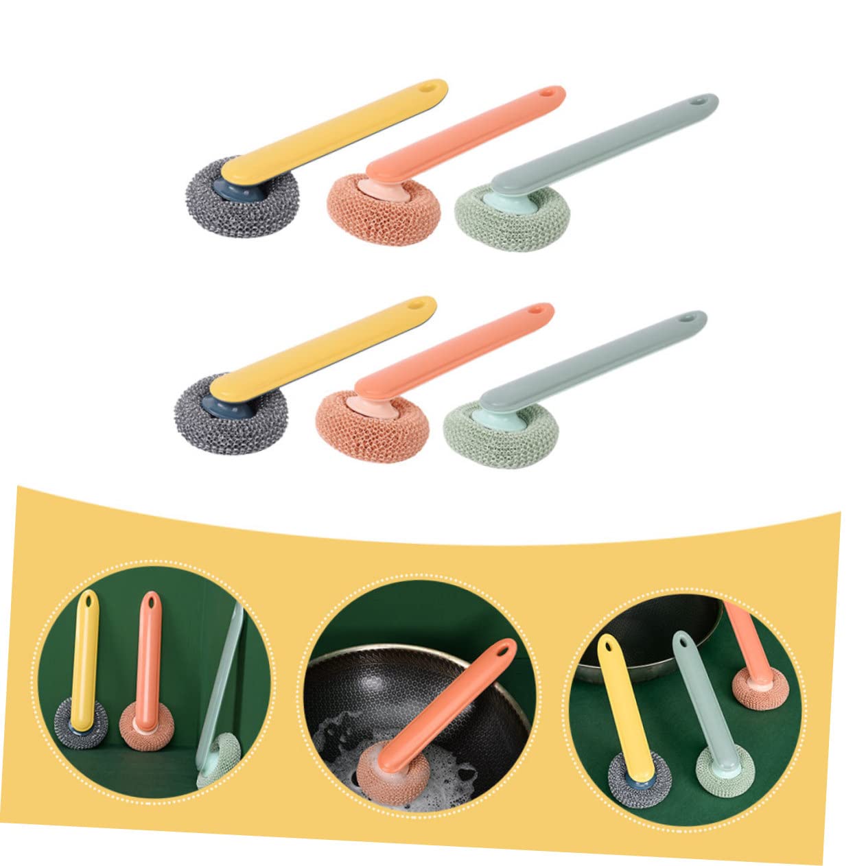 minkissy 18 cepillos de Limpieza de Cocina, Estropajo, Estropajo, Herramientas para el hogar, Bandeja para Fregadero, Cepillo Limpiador de Platos, Limpiador de Platos, Borrador de óxido, Suministros