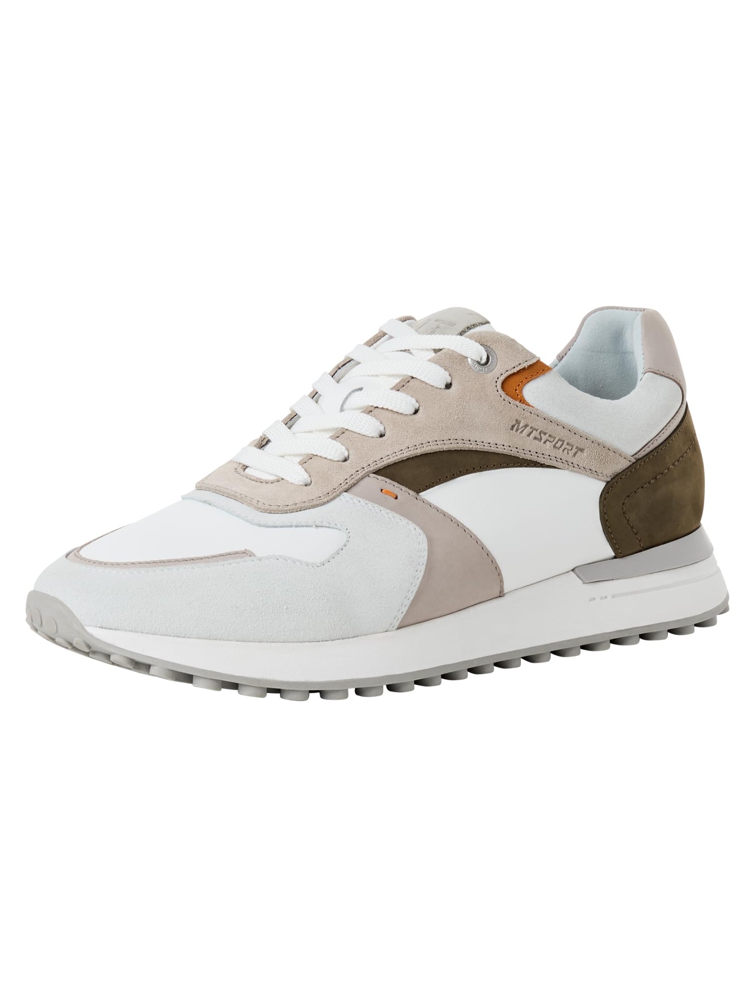 MARCO TOZZI Men Sneaker Removable Footbed Leather Stylish, White (White Comb), 7 UK