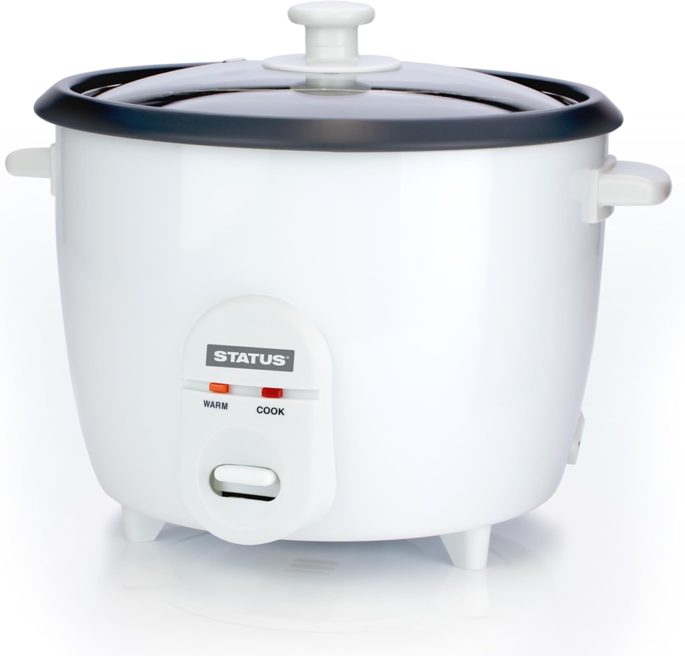 STATUS Santa Clara Rice Cooker, 1.8L 700W Round Electric Steamer with Keep Warm Function, Non Stick Bowl White (SANTACLARA1PKB4)