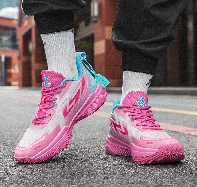 Unisex Sports Basketball Shoes Wear-Resistant Anti Slip Shock-Absorbing Rebound Outdoor Couple Fitness Training Shoes3