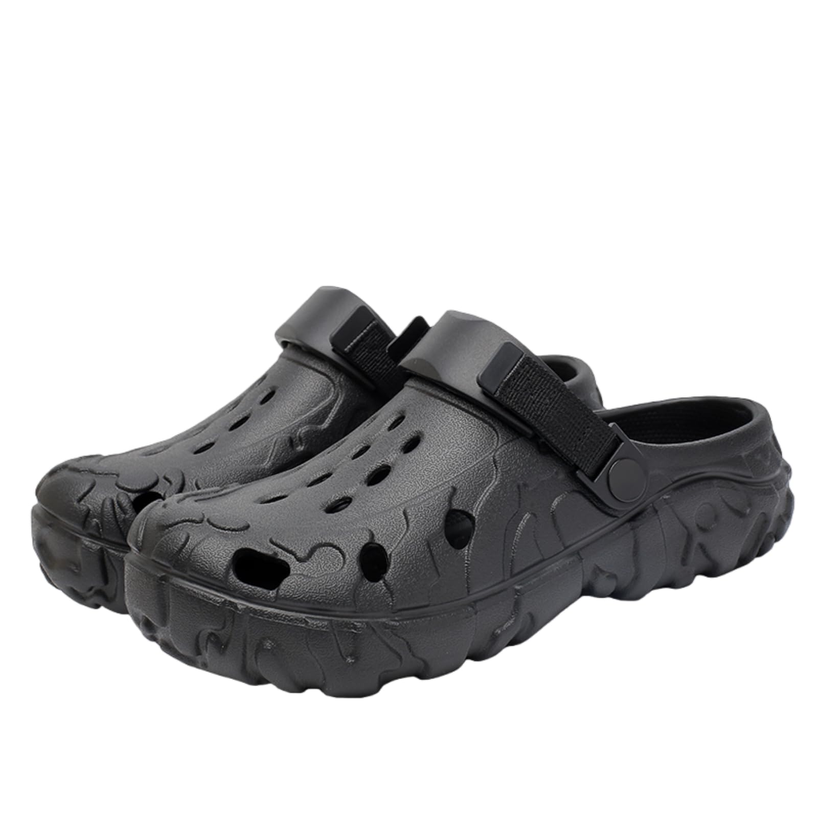LSQSLBD Sliders Eva Men's Sandals Clogs Slippers Lightweight Plastic Clog Men Women Beach Working With Couple's Clogs-black-46-47