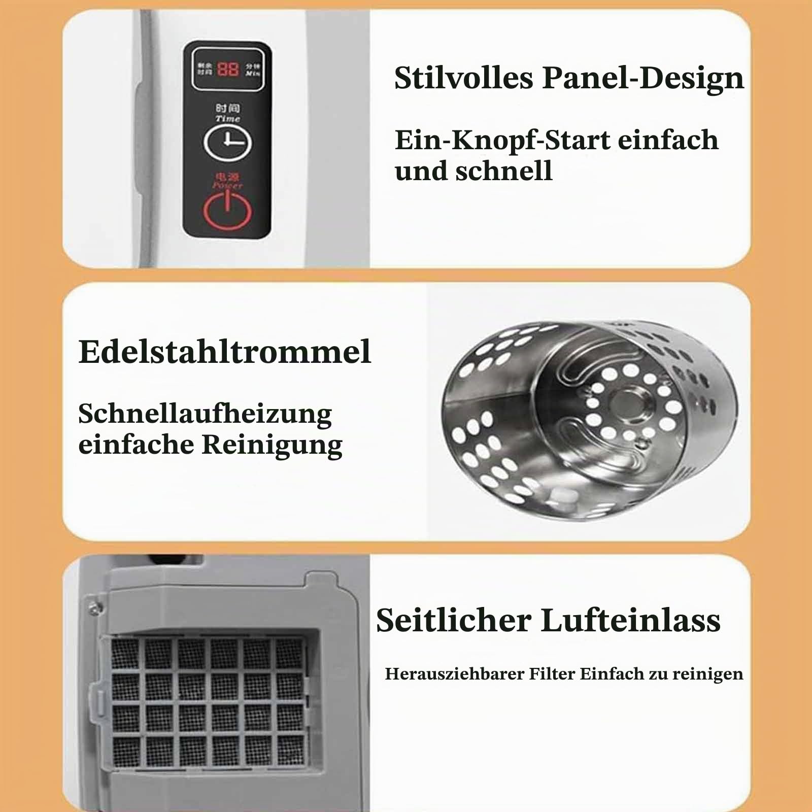 Mini-Wäschetrockner, Kleine Trocknungsmaschine, Schnelles und Leises Trocknen für Schlafsäle, Für Den Einsatz Auf Der Arbeitsplatte Oder an Der Wand,D