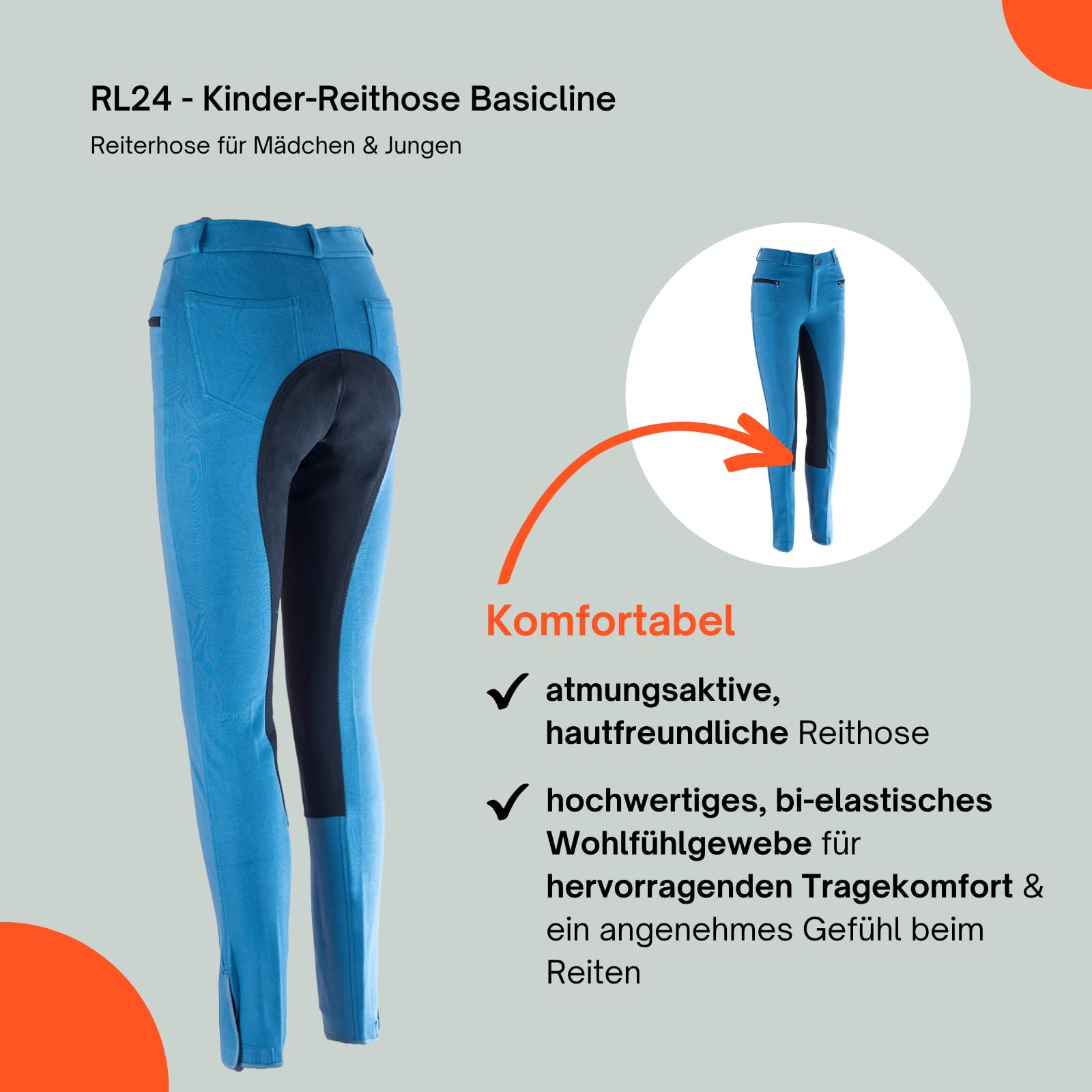 RL24 - Kinder Reithose Vollbesatz BASICLINE