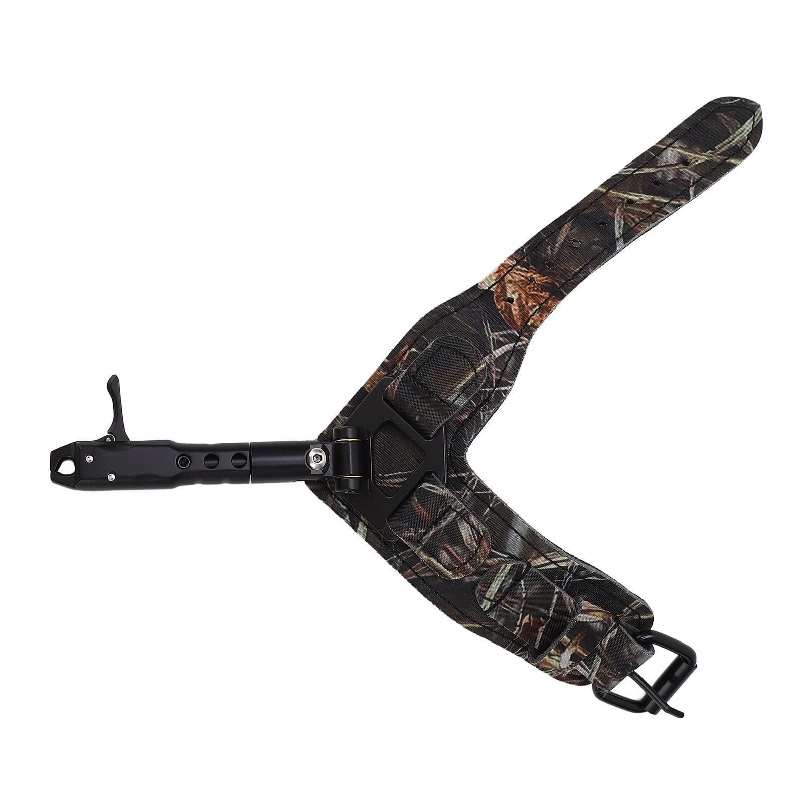 Déclencheur de Dégagement d'arc à Poulies, Accessoire de Tir à l'arc Léger pour Améliorer la Précision de l'aide au Dégagement de l'arc Tige de Poignet Réglable pour le Tir en Extérieur (Camouflage)