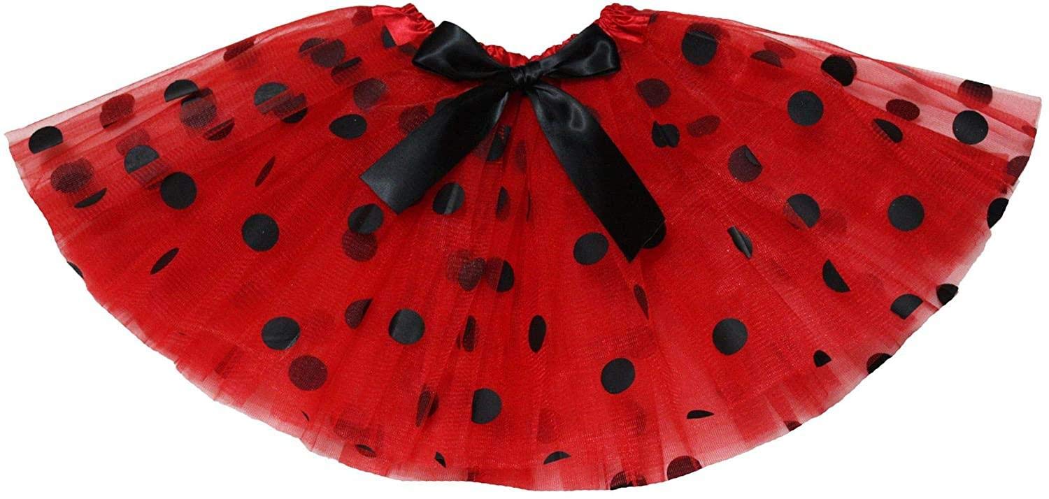 Tashvika's Girl's Tulle Tutu Polka Dots Mini Skirt