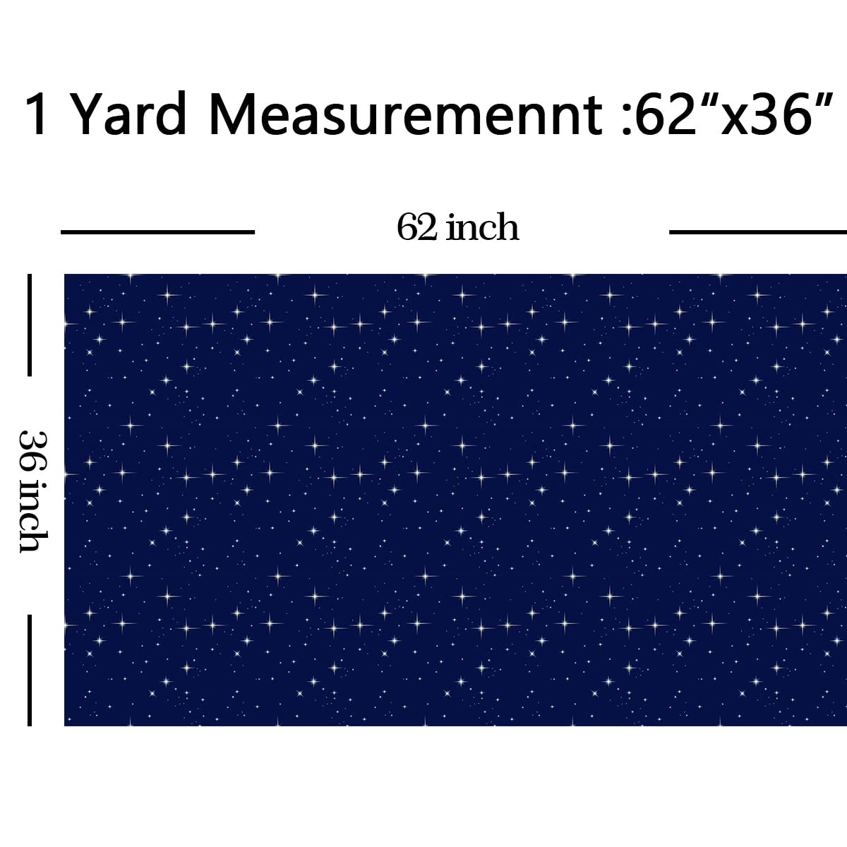 Galaxy Upholstery Fabric by The Yard,Outer Space Starry Sky Outdoor Fabric by The Yard,Universe Twinkle Stars Decorative Fabric for Upholstery and Home DIY Projects,5 Yards,(L460*W150cm) Blue White - Image 2