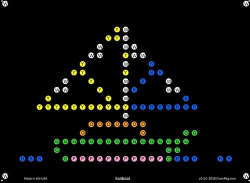 Miniatura 10 de IllumiPeg Things That Go - Plantillas de repuesto para Lite Brite Cube, pantalla plana y Four Share (10 hojas, 7 x 7)