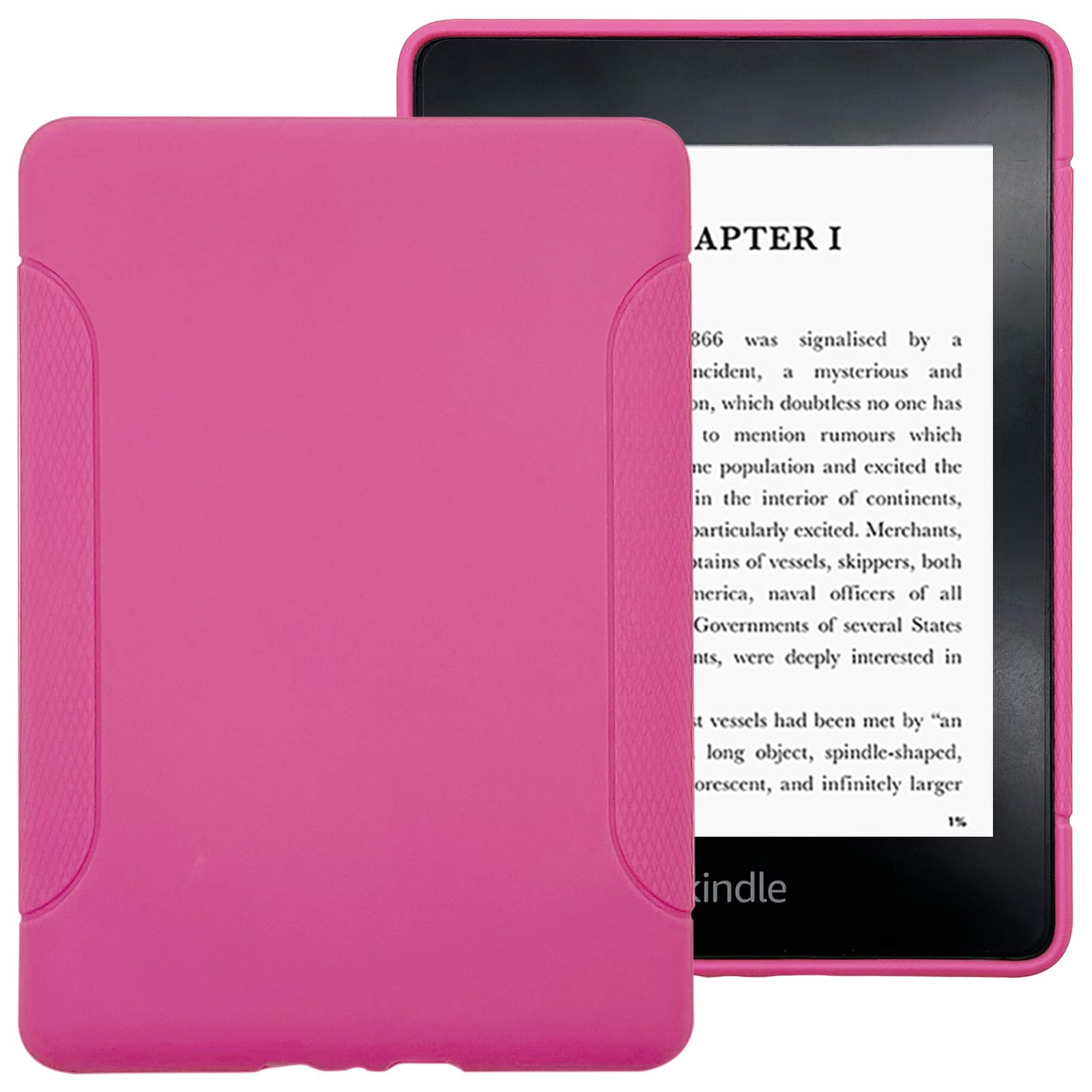 Case for All-New Kindle Paperwhite 12th Gen 2024 (7") & Kindle Colorsoft Signature Edition (7") - Lightweight, Scratch-Proof TPU Back Cover, Raspberry-image-29