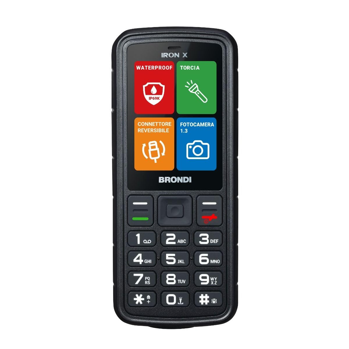 Brondi IRON X - TELEFONO CELLULARE RUGGED