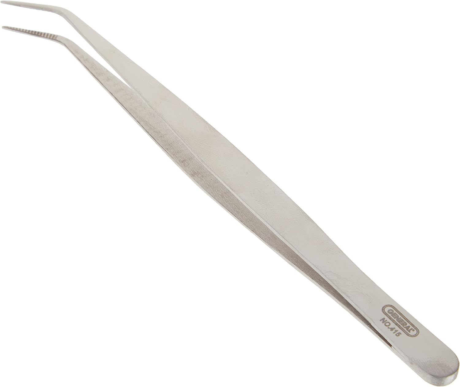 General Tools 415 Utility Tweezers, Curved Point, 6 ½-Inch Long