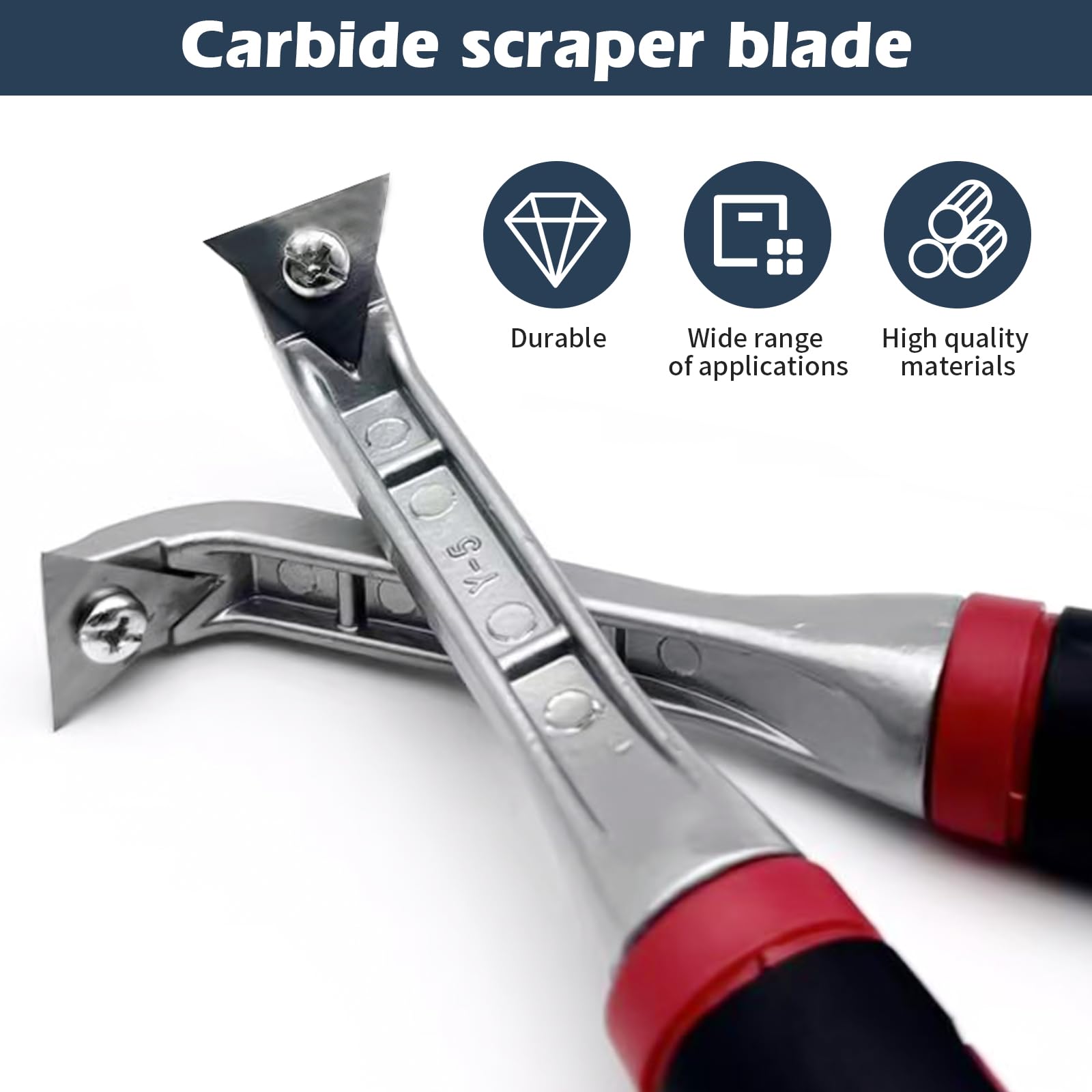 Raspador triangular de pintura de 1 pulgada, cuchillas de carburo, hoja de repuesto reversible de doble filo, raspador de carburo plateado, cuchillas raspadoras para eliminar pintura, pegamento
