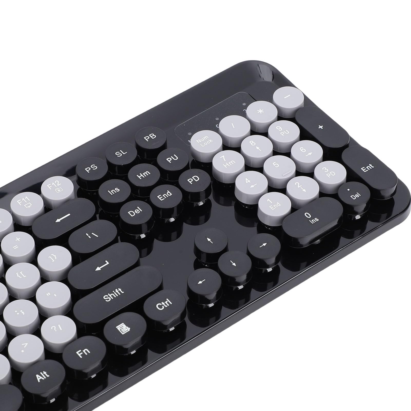 SENECESLI Combo Clavier et Souris sans Fil, 104 Touches (Black)