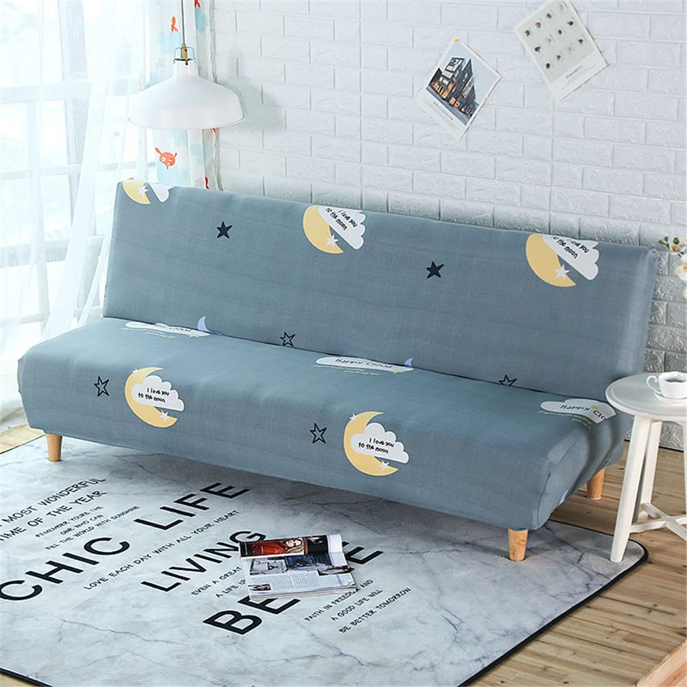 Hiseng Copridivano Senza Braccioli 3 Posti Elasticizzato Fodere Coperture Divano Letto Pieghevole Clic Clac Universale Lavabile Rimovibile Anti Scivolo Copri (120-150cm,Irregolare