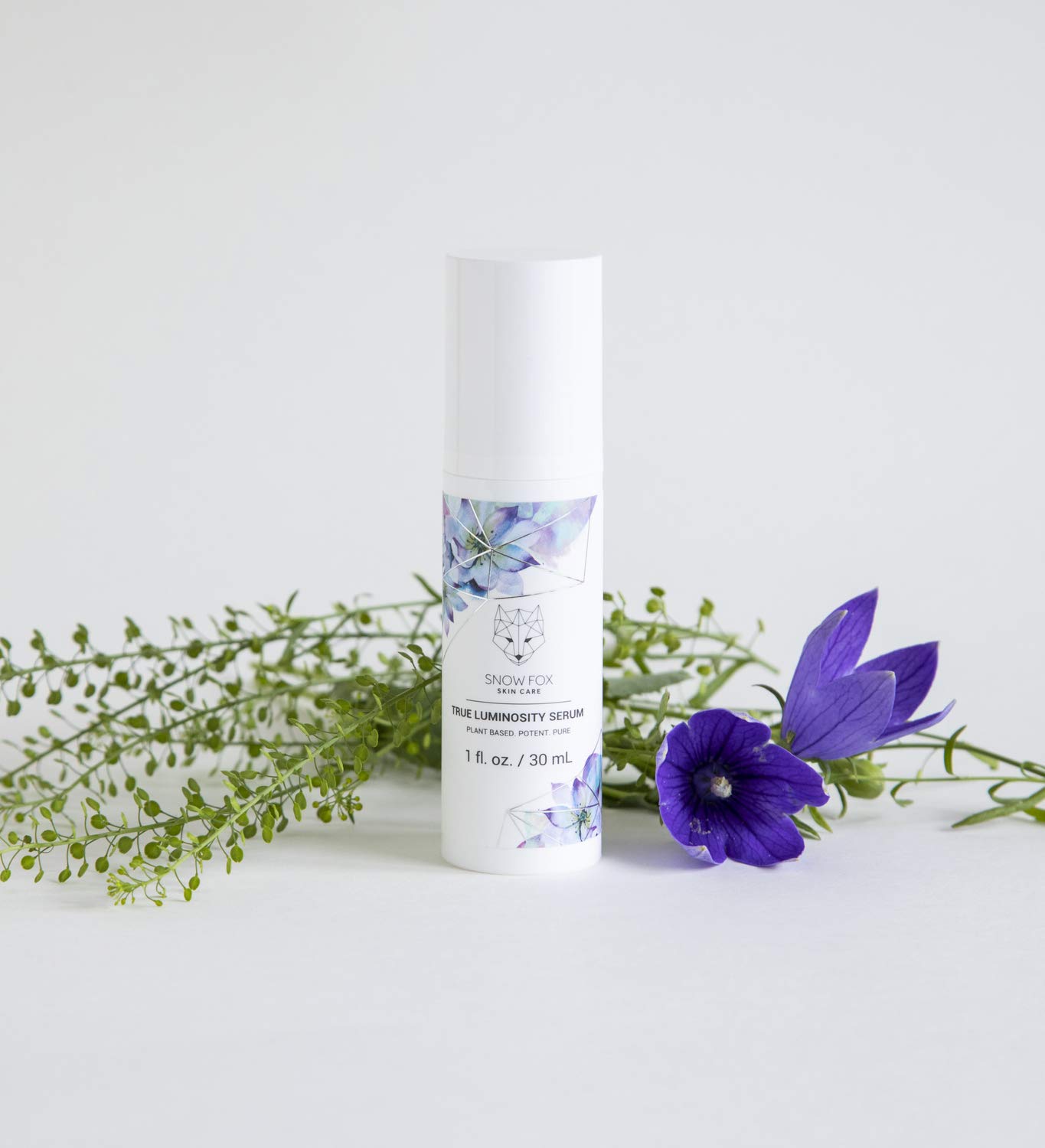 Snow Fox True Luminosity Serum, Skin Brightening, Pore Refining Serum with Blue Egyptian Lotus and Copper Peptides for Wrinkles, Pores, Dark Spots, Redness