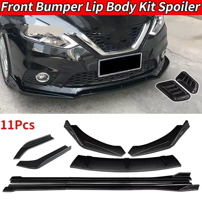 Alerón delantero negro mate para Sylphy y Sentra 2016-2022 que protege tu parachoques 3