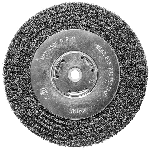 Century Drill & Tool 76868 Bench Grinder Wire Wheel Wide Face 8