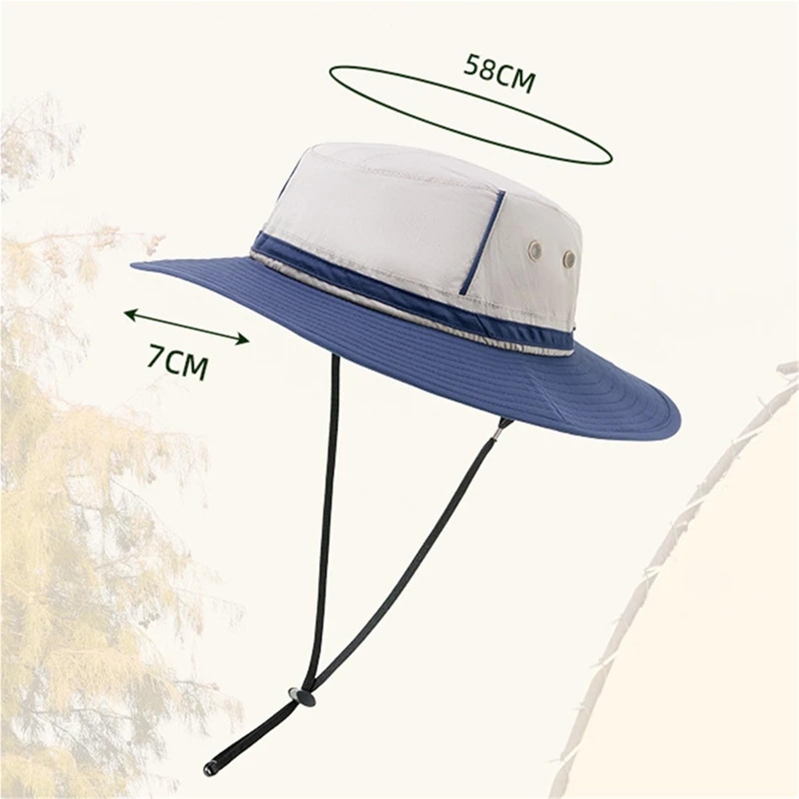 Cappello A Secchiello Cappello da pescatore primavera ed estate asciutto rapidamente Cappello da spiaggia da donna Cappello da sole da uomo di grandi dimensioni 56-58 cm 58-60 cm(White Green,M 56-58CM