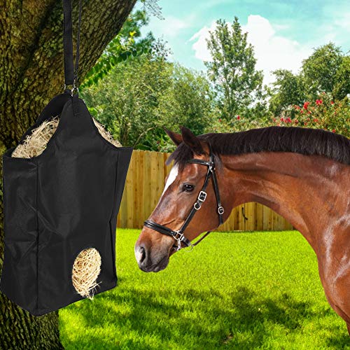 YUUGAA Droge stro tas, grote capaciteit opknoping Oxford doek paardenvoeding droge stro zak Feeder Hooibeen tas Tote… - Image 3
