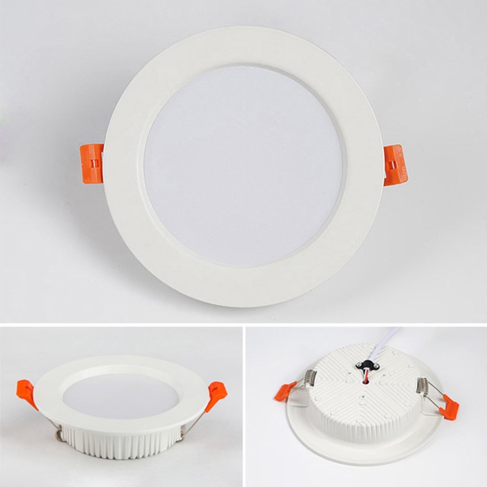 Lampa sufitowa wpuszczana LED, biała, ultracienka, aluminiowa, panelowa