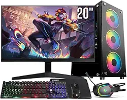 Computador Gamer Completo Intel Core i5 16GB SSD 256GB Kit Gamer com Headset Monitor 20' Windows 10 3green Flash