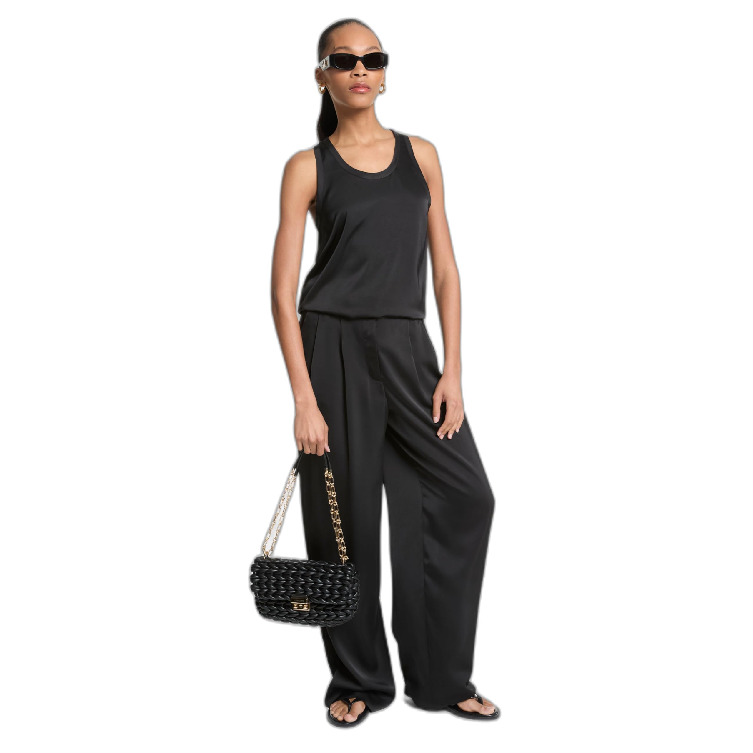 Michael Kors Womens Satin Wide Leg Pant