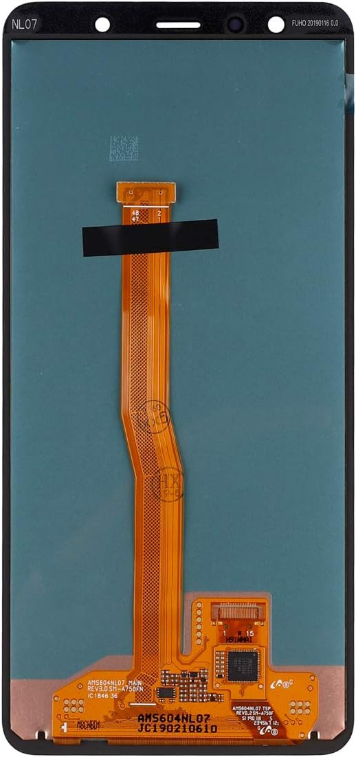 Back view of the SWARK TFT LCD Touch Screen Display for Samsung Galaxy A7 2018, showing the flex cable and connector