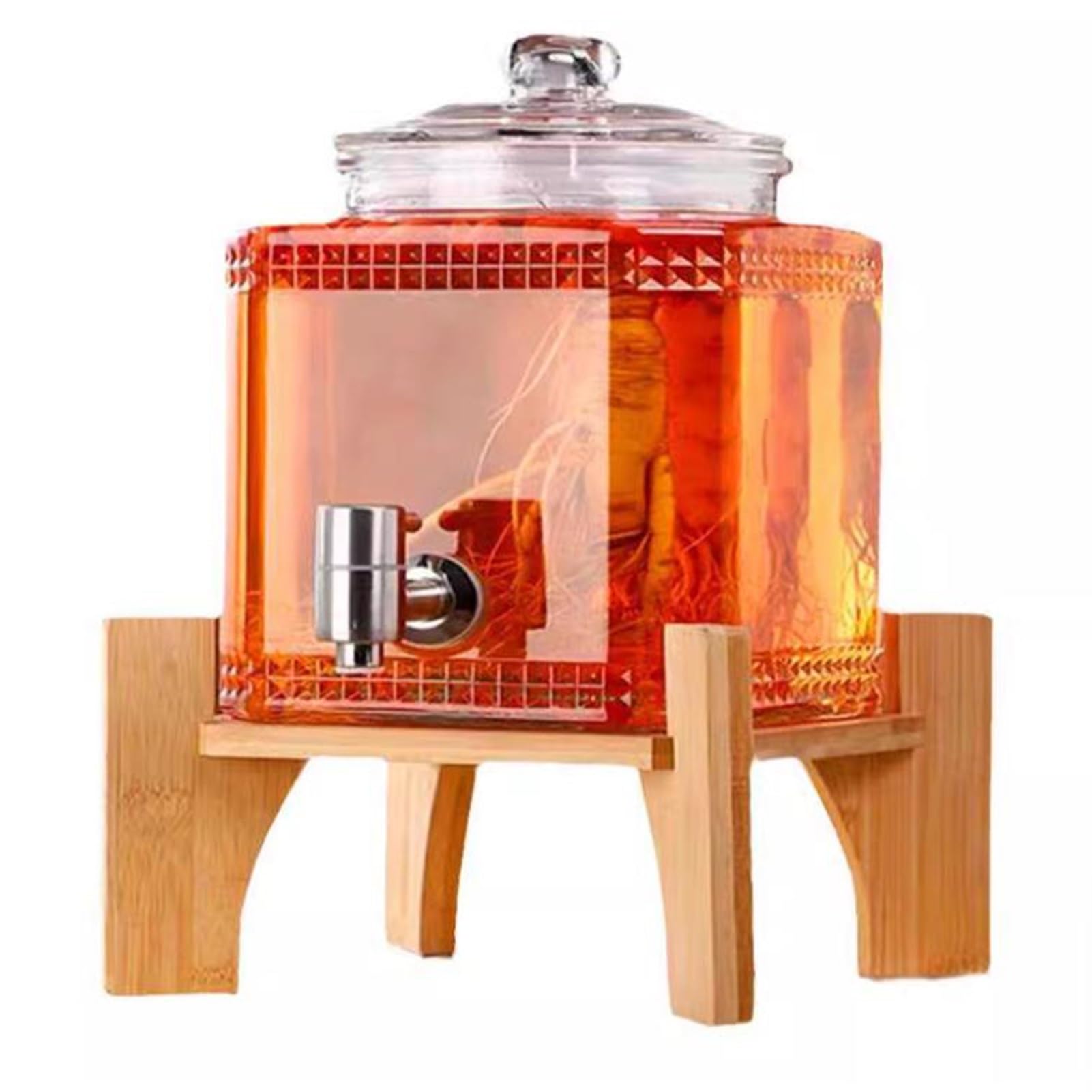Dispenser for bevande da 3 litri con rubinetto, secchiello for teiera for frutta for la casa, caraffa for dispenser for succhi, bocca larga facile da riempire for limonata, succhi di frutta, tè freddo