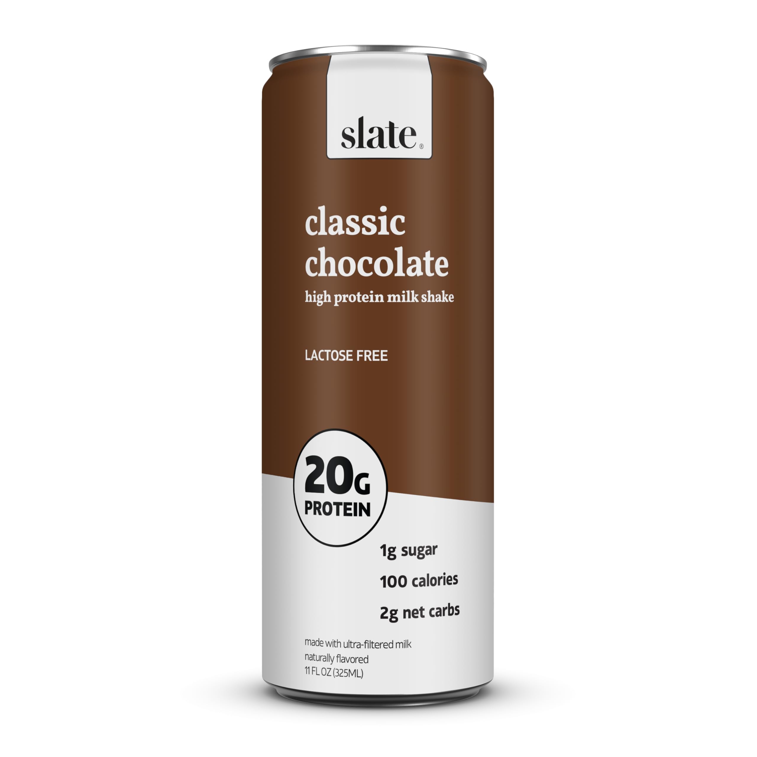Slate Milk - High Protein Milk Shake - Classic Chocolate, 11 Fl Oz