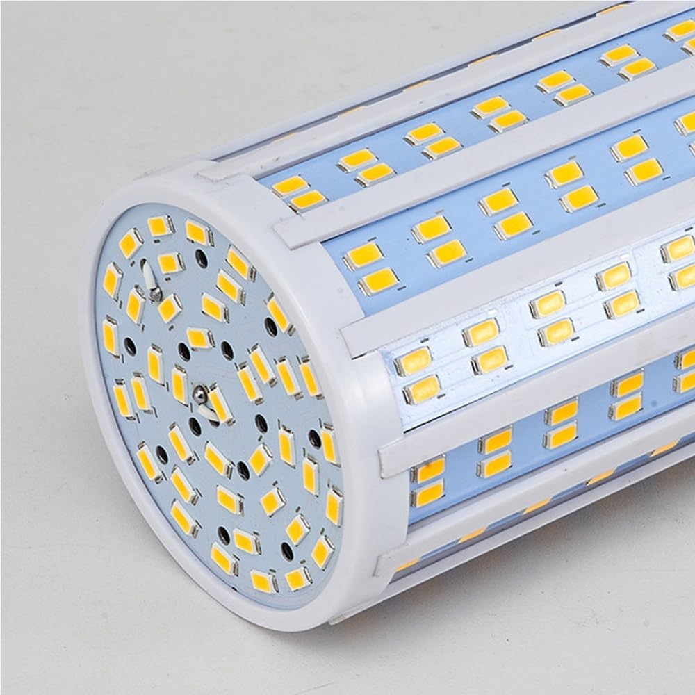 HongHeFu, Paquete de 20 bombillas LED tipo maíz, CA 85-265 V, E27, SMD5730, 15 W, 20 W, 25 W, 30 W, 40 W y 50 W, de Home Factory, lámparas de doble fila.(Blanco,40w)