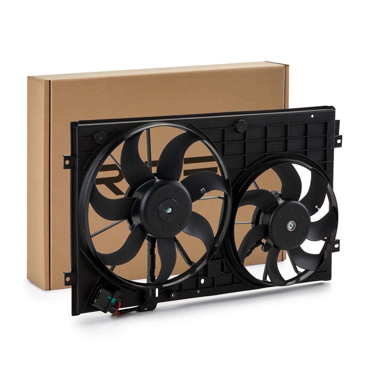 RIDEX 508R0027 Ventilador de motor con unidad de control con bastidor radiador (armazón) Compatible con VW Polo V Hatchback 6R1, 6C1