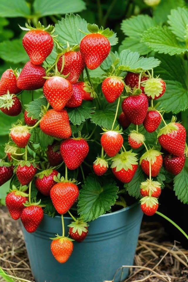 Hybrid Sweet Charlie Gauntlet Strawberry Plant | All Season Live Fruit Plant | Delicious Red Strawberries | Kitchen Garden Ready (Pack of 1)-image-12