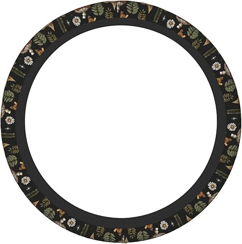 Miniatura 8 de Funda para volante de plantas de helecho de brujería retro de hongos para mujeres, hombres y niñas, accesorios de automóvil, decoración