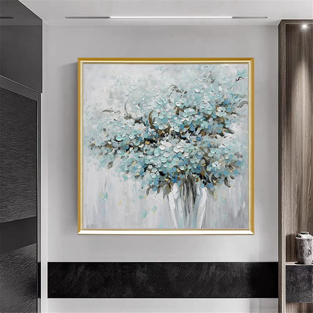 Decorazione Parete 60x60 Cm Quadro Astratto Blu Farfalla Dipinto A Mano -  Tela 60x60cm - Arte Moderna Per Soggiorno - Senza Cornice Arte Moderna  Soggiorno, image size:1000x1000