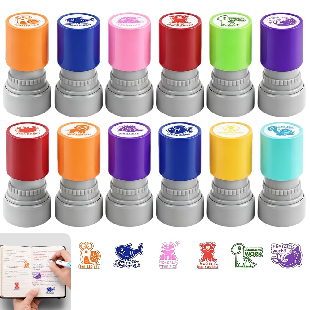 12 PCS Teacher Stamps Set