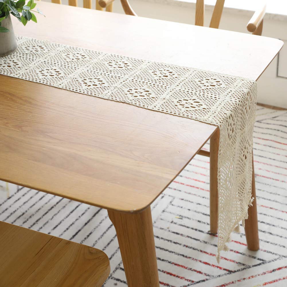 TTaceb Table runners Table runner Autumn table runner Banquet decoration Table decor Dining table centrepiece Outdoor decoration 24X200,beige