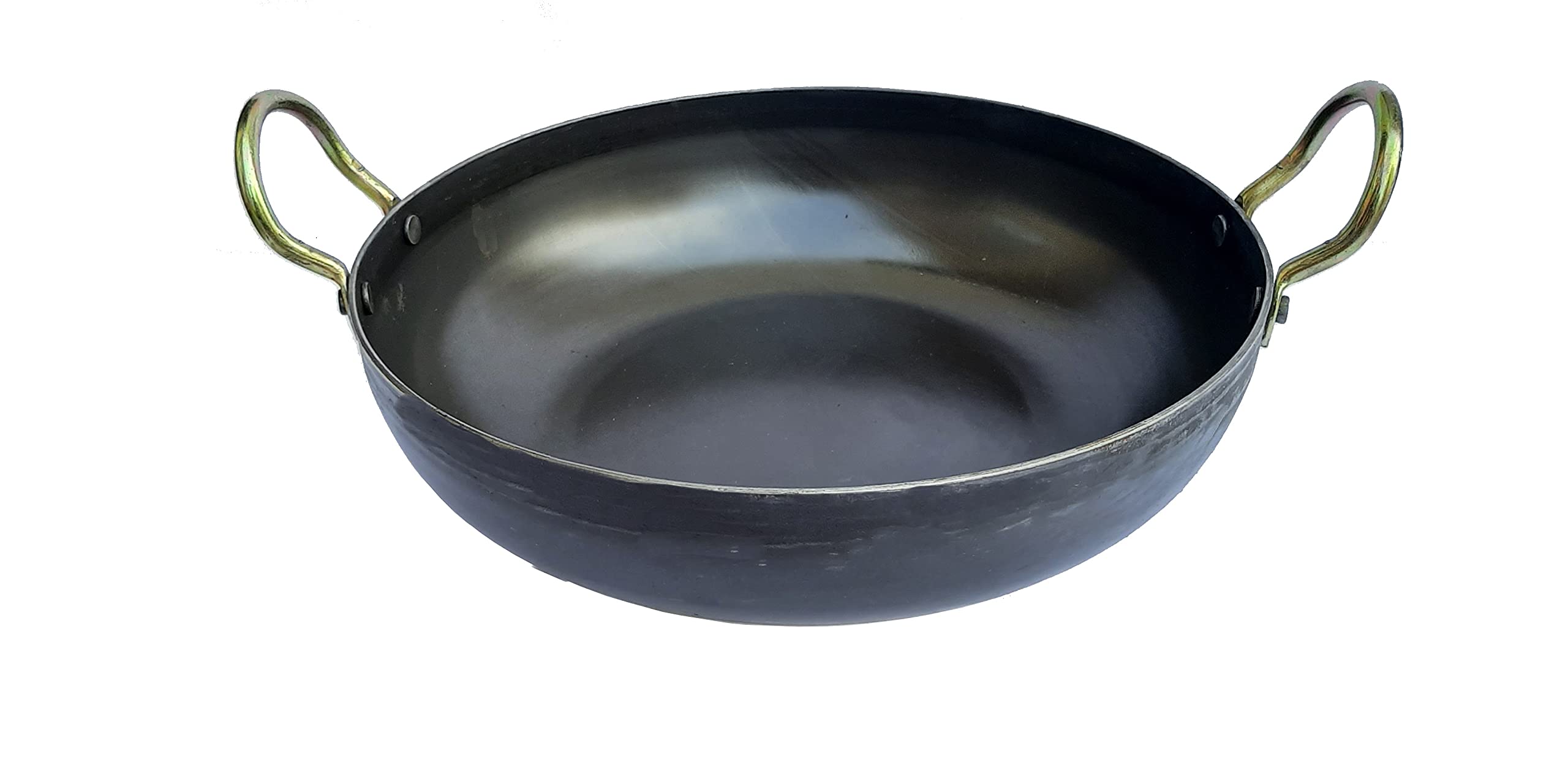 LooksGood Iron Kadhai with Tadka Pan/Kadhai 27cm Dia 3.5L / Tadka pan 12 cm Dia 0.3L Capacity (27/12) 2