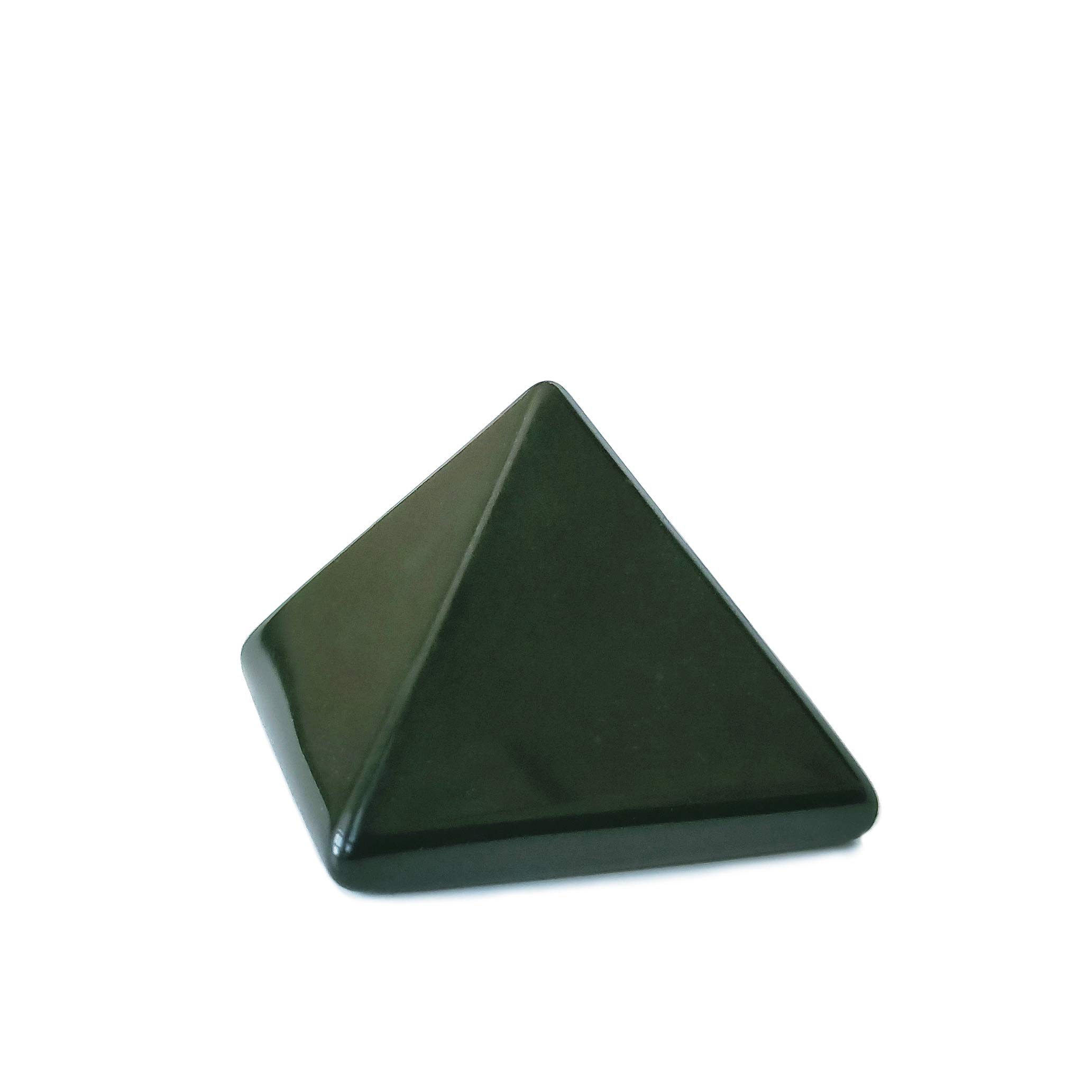 Mina Heal Black Natural Obsidian Pyramid Chakra Healing Crystal Stone, 1.5 Inch, Healing Crystal Gifts, Crystals For Beginners, Witchcraft Supplies
