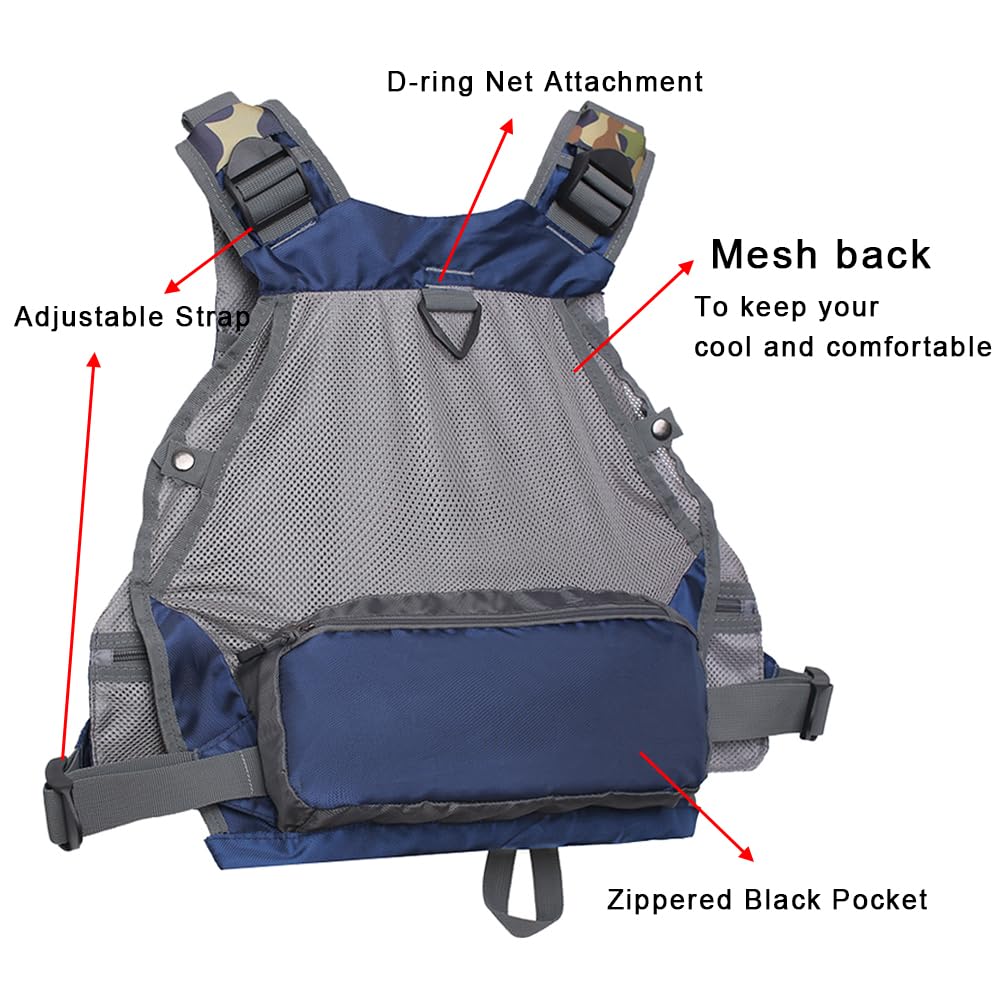 Raprance Fishing Vest for Men and Women Outdoor Activity Fly Bass Fishing Vest Backpack