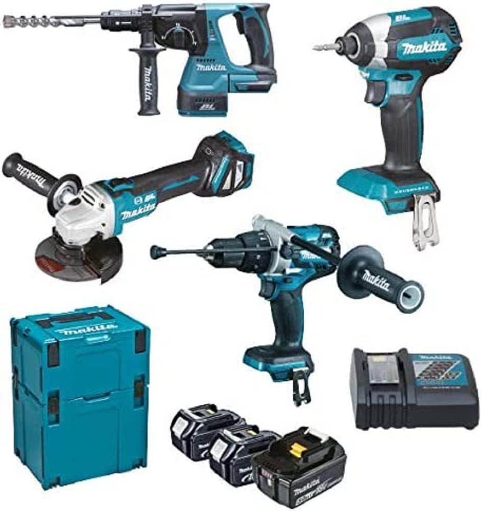 Combopack 4 outils 18V LXT (3x5,0 Ah) en MAKPAC - MAKITA DLX4104TJ1