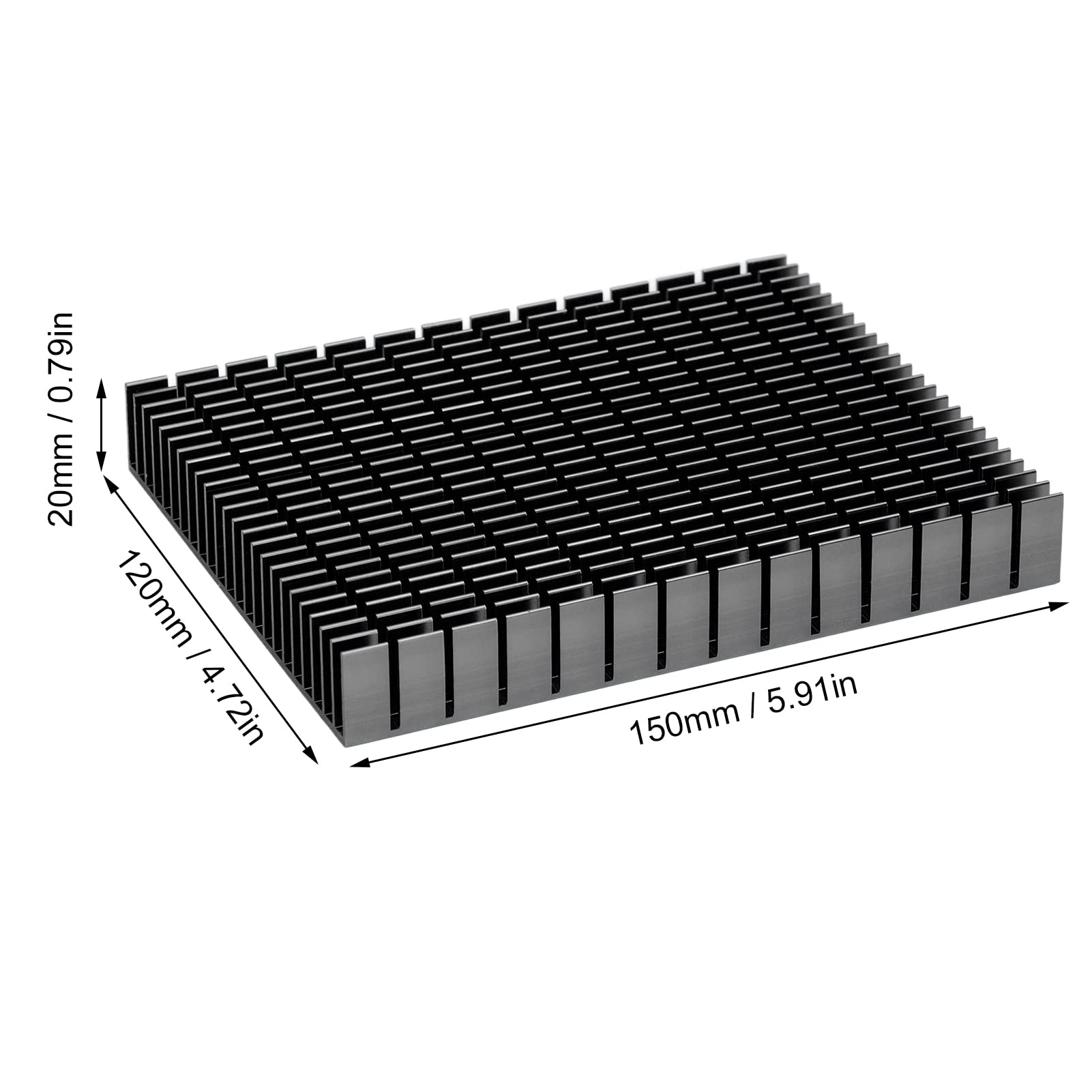 Dissipatore Di Calore Alluminio 300x140x20mm - 19 Alette Per LED, Transistor, PCB - Foto 8