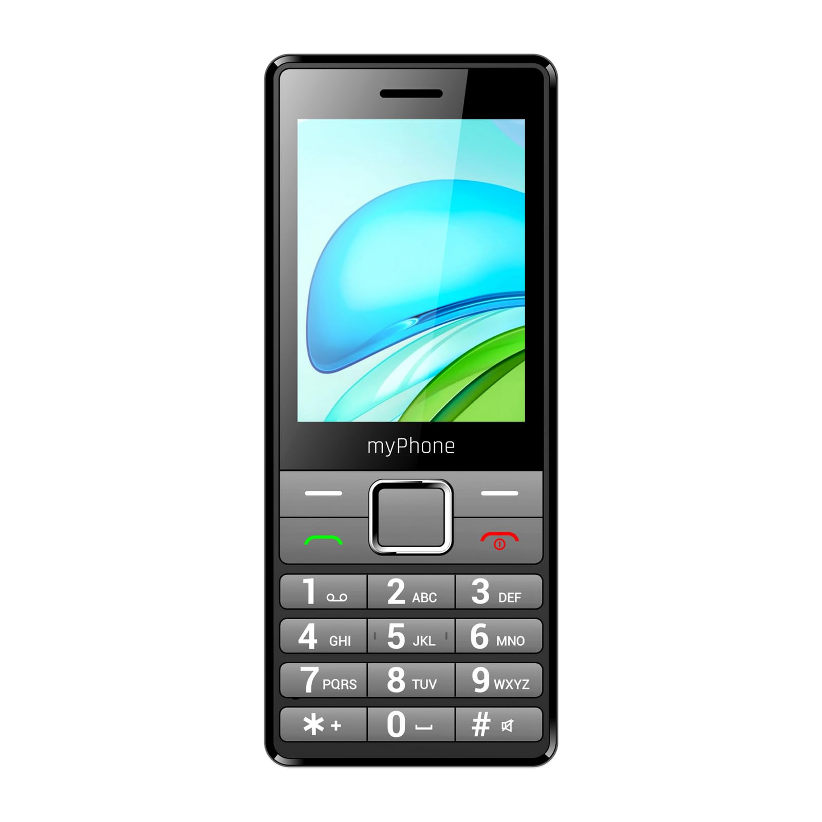 myPhone 7340 LTE Móvil para Mayores 4G con Botones Grandes, Dual SIM, Pantalla IPS 2,8", fácil de Usar, botón SOS, Negro y Plateado