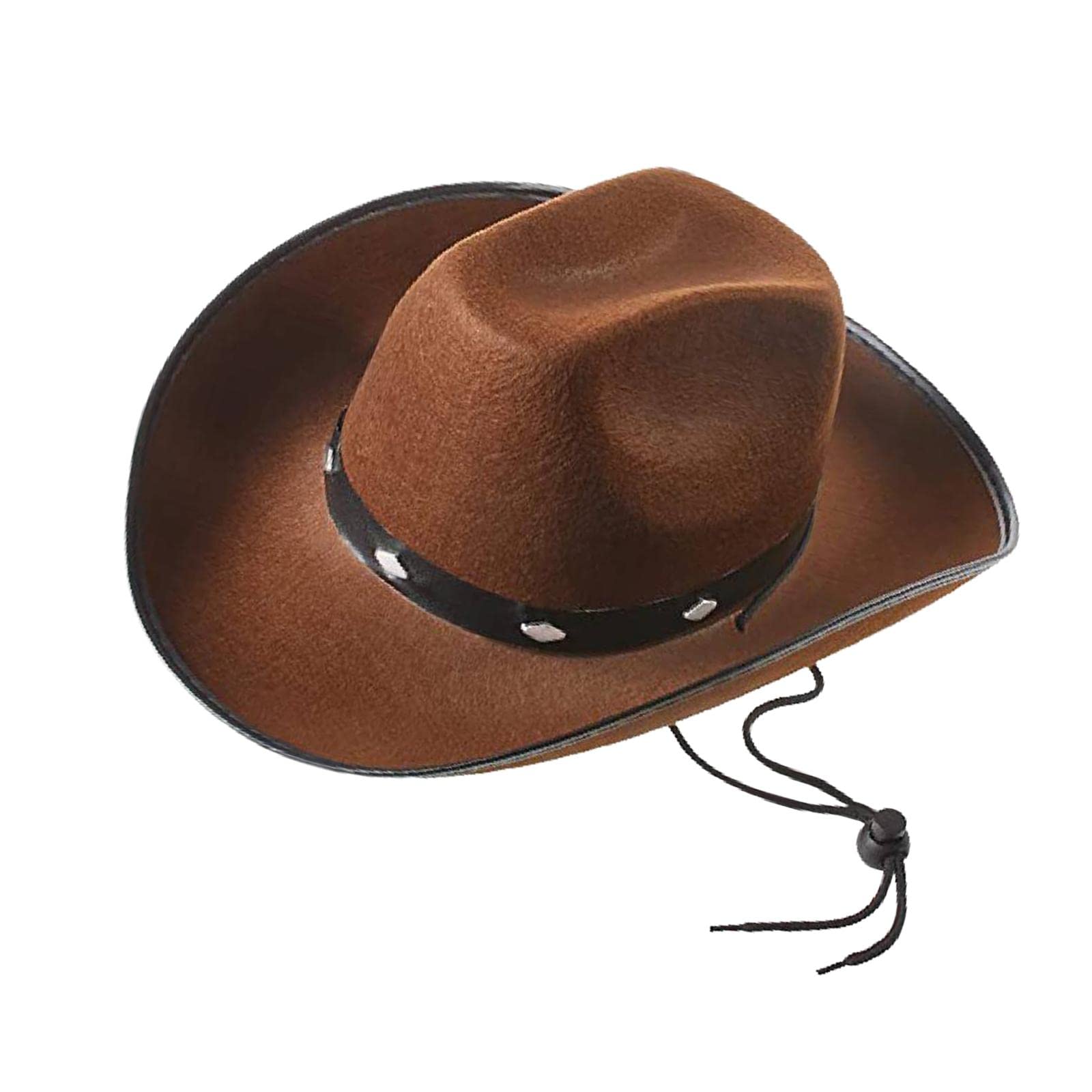 styleheaven Western Felt Cowboy Hat with Drawstring Rope Jazz Top Hat for Dress up Coffee |Clothing, Shoes & Accessories | Womens Accessories | Hats-picture-29
