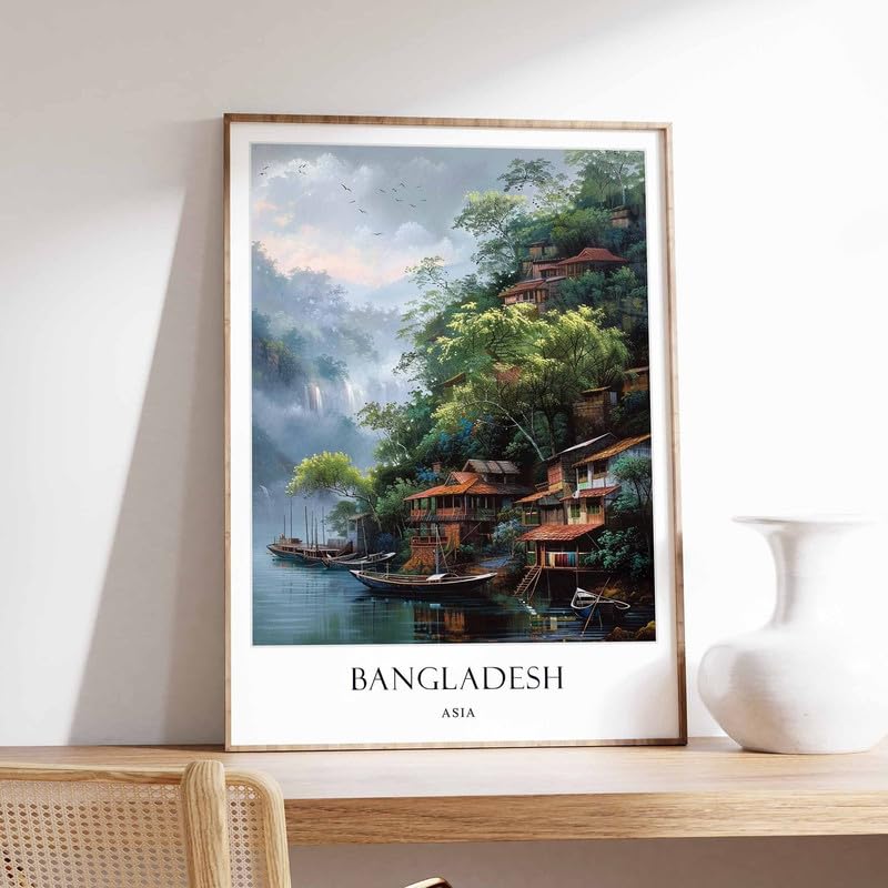 Art islamique Bangladesh poster contre les murs vides motivation quotidienne format A0