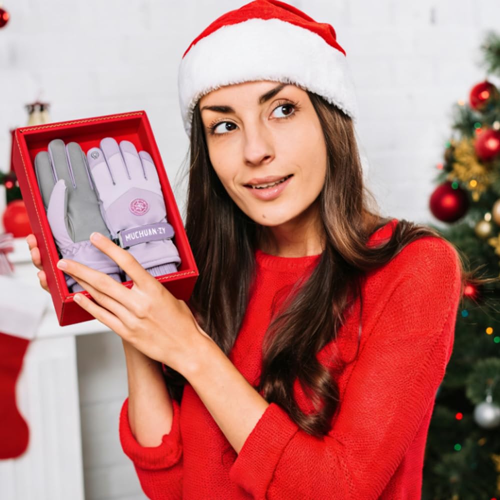 Guantes de Esquí Impermeables Térmicos para Pantalla Táctil Mujer Invierno