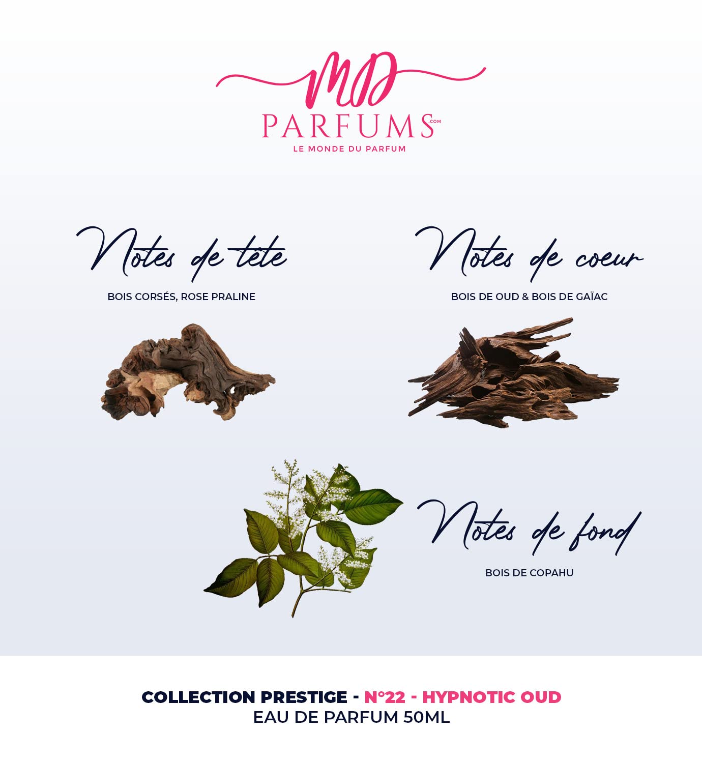 MDPARFUMS Eau de Parfum Oud Bukiet I 50ml Made in France I Hipnotic Oud №22 - Kolekcja Prestige Paris I Perfumy dla mężczyzn i kobiet