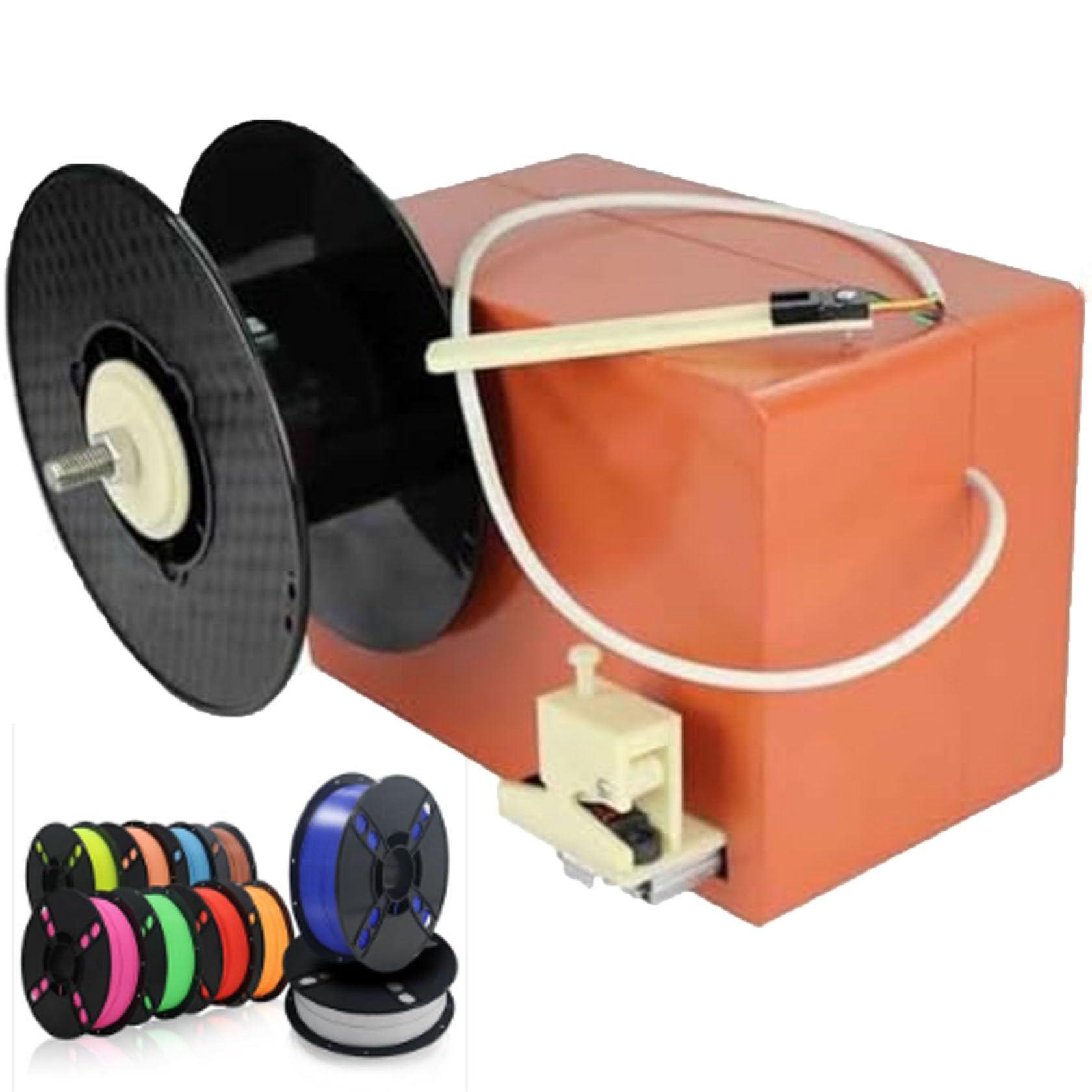 Verbesserte Filament-Recyclingmaschine, 3D-Drucker-Filament-Extrudermaschine, Kompatibel Mit Pla, Abs, PVA, DIY 1,75 Mm/3 Mm Filamenthersteller, Mit ZubehöR, FüR Pla (Faserwickelmaschine) A