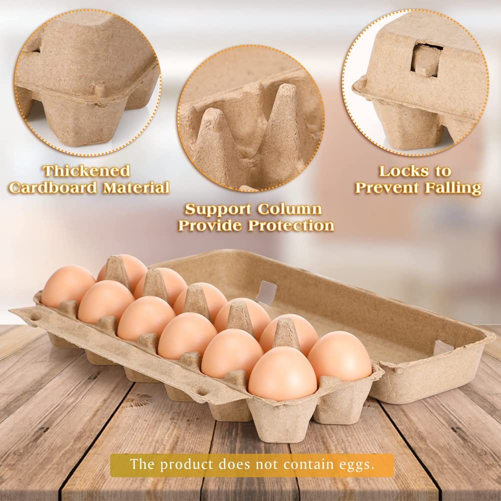 20 Unidades Cajas de Huevos de Cartón y Papel Vacío, Contenedor de Cajas de Pulpa