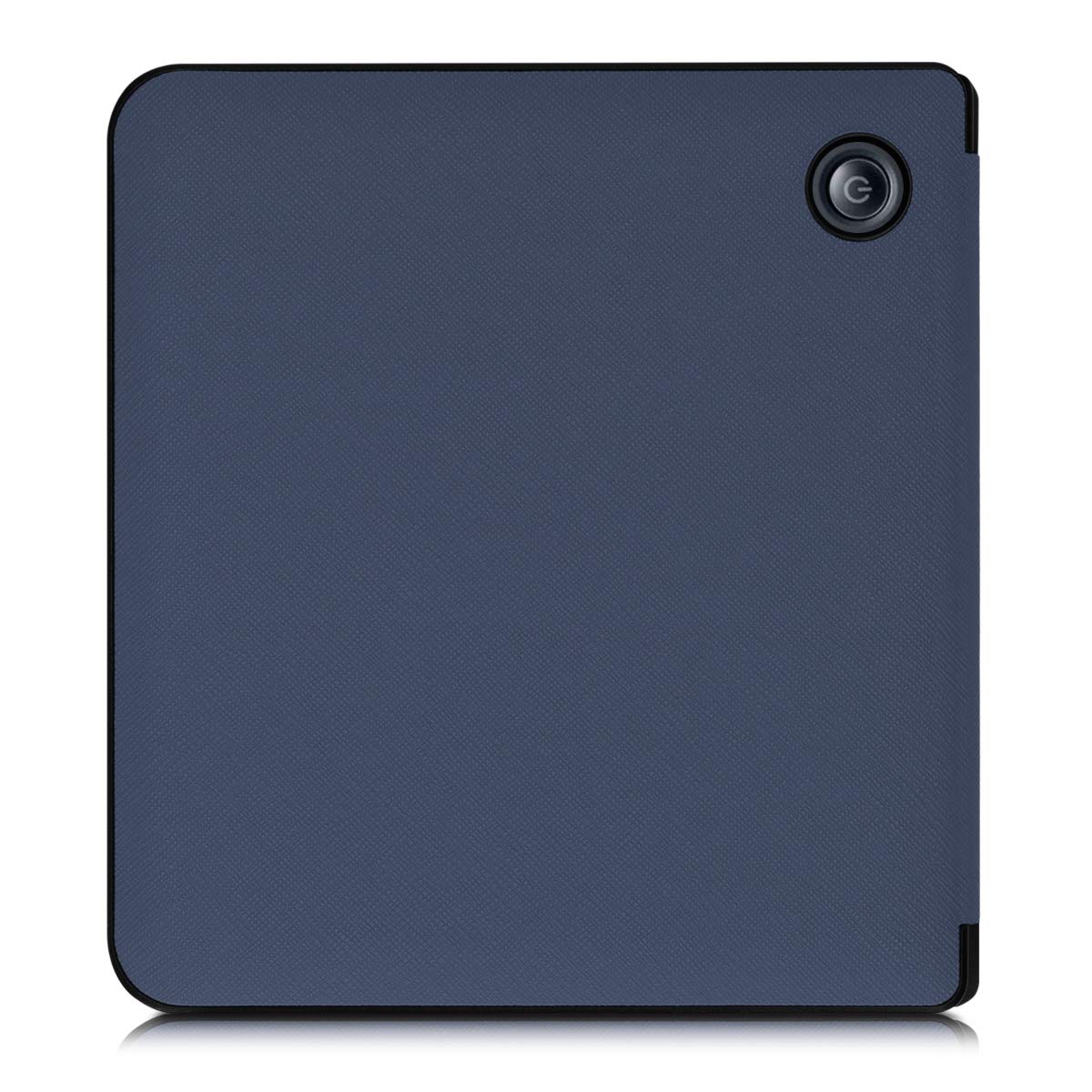 kwmobile Étui Compatible avec Kobo Libra H2O Coque - Étui à Rabat magnétique Tablette eReader Similicuir - Bleu foncé