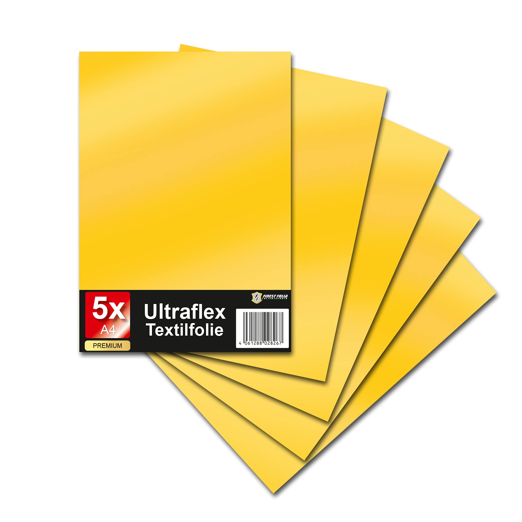 Ultraflex S - Pellicola Per Plotter In 61 Colori, Formato 30x20 Cm, Effetto Opaco Per Tessuti (5 Pezzi)